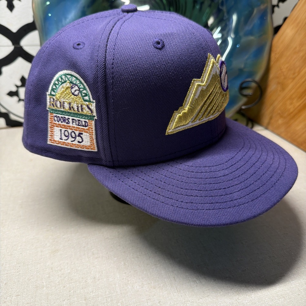 New Era 59FIFTY Colorado Rockies 1995 Coors Field Patch Hat 7 5/8 Green UV